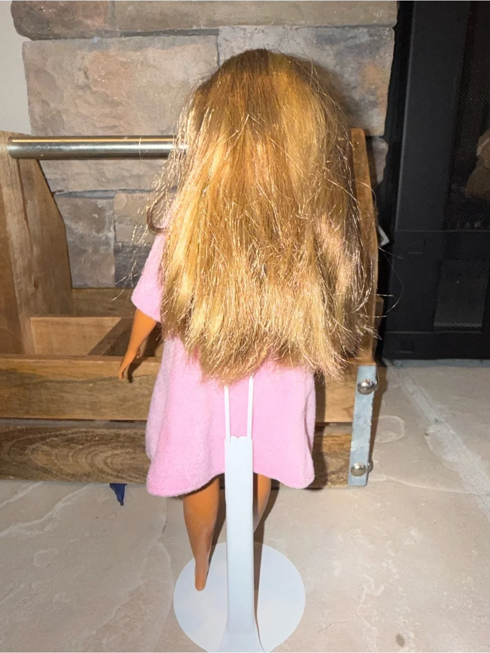 Barbie bedtime in pjs and robe